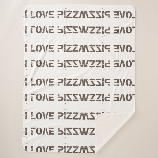 COUVERTURE SHERPA I LOVE PIZZA (Devant)