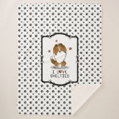 Couverture Sherpa I Love Shelts (sable 2) Shetland Sheepdogs mignonn (Devant)