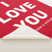 Couverture Sherpa I Love You Girlfriend Red Valentines Personnalisé (3/4)