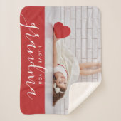 Couverture Sherpa I Love You Grand-mère Valentine's Day Cadeau Photo (Devant)