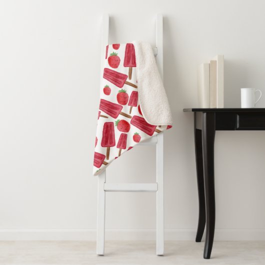 Couverture Sherpa Ice cream pattern | Lollies pattern | lollipop 16 (En situation)