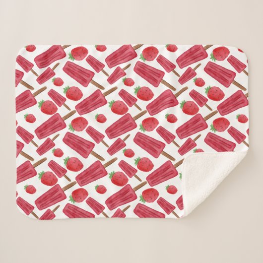 Couverture Sherpa Ice cream pattern | Lollies pattern | lollipop 16 (Devant (Horizontal))