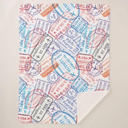 Couverture Sherpa Icône Voyage (Devant)