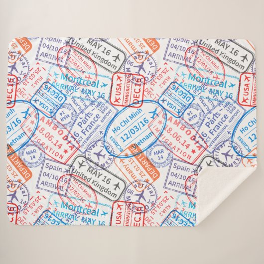 Couverture Sherpa Icône Voyage (Devant (Horizontal))