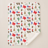 Couverture Sherpa Icônes du Texas (Devant)