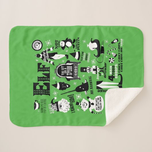 Couverture Sherpa Icônes Elf et citations de films (Devant (Horizontal))