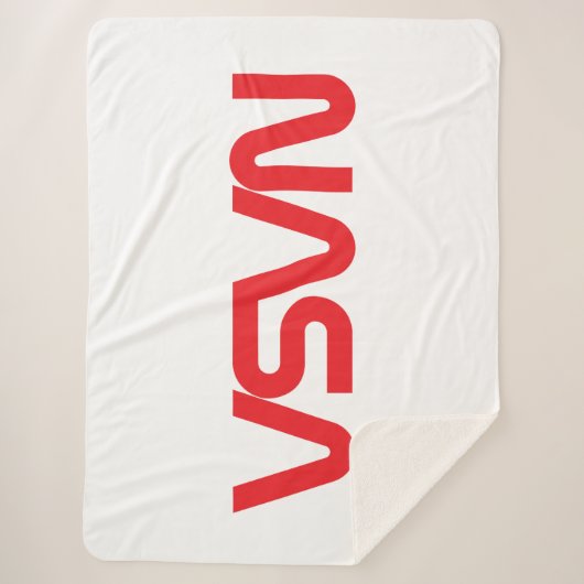 Couverture Sherpa Iconique NASA Circa Sherpa Blanket (blanc fusées) (Devant)