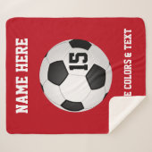 Couverture Sherpa Idées Cadeaux De Soirée Personnalisées De Soccer S (Devant (Horizontal))