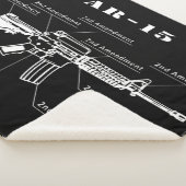 Couverture Sherpa Identification des pièces AR-15 en noir et blanc  (3/4)