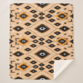 Couverture Sherpa Ikat Ethnic Geometry Folklore Motif (Devant)
