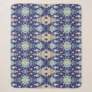 Couverture Sherpa Ikat Géométrique : Ornement Oriental Folklore.