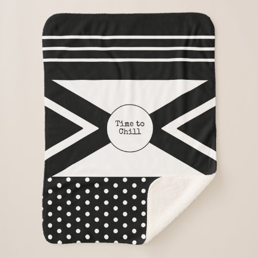 Couverture Sherpa Il est temps de refroidir noir et blanc (Devant)