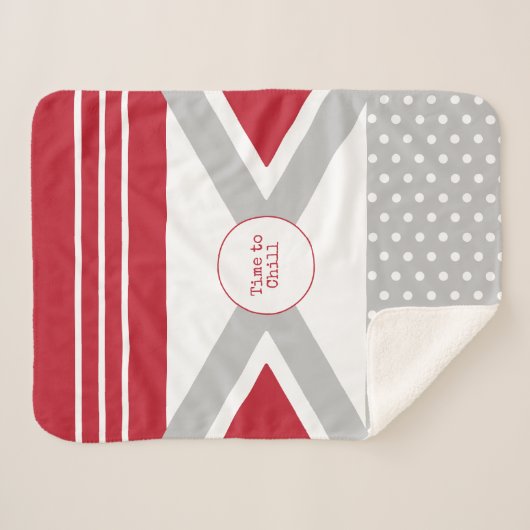 Couverture Sherpa Il est temps de refroidir rouge et gris (Devant (Horizontal))