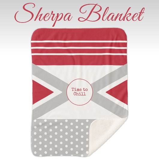 Couverture Sherpa Il est temps de refroidir rouge et gris