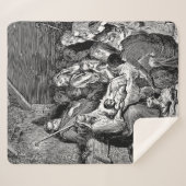 Couverture Sherpa Illustrated Christmas Nativity Scene (Devant (Horizontal))