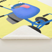 Couverture Sherpa Illustration amusante du mélangeur de ciment bleu (3/4)