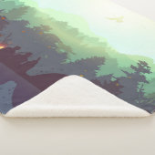 Couverture Sherpa Illustration Camping Adventure Forest Mountain (3/4)