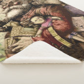 Couverture Sherpa Illustration classique de l'arbre du Père Noël joy (3/4)