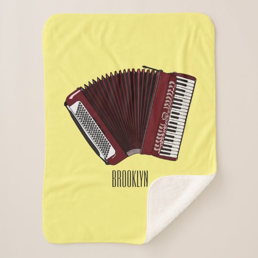 Couverture Sherpa Illustration d'accordion (Devant)