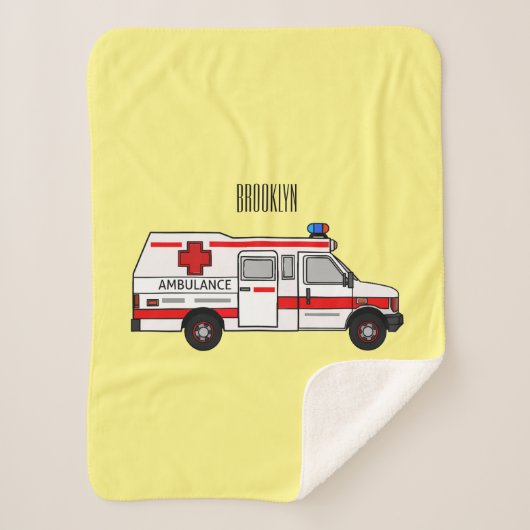Couverture Sherpa Illustration d'ambulance (Devant)