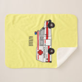 Couverture Sherpa Illustration d'ambulance (Devant (Horizontal))