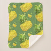 Couverture Sherpa Illustration d'ananas (Devant)