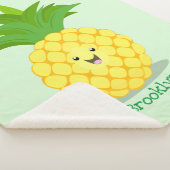Couverture Sherpa Illustration d'ananas mignon (3/4)