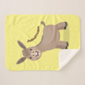 Couverture Sherpa Illustration d'âne miniature joyeux (Devant (Horizontal))