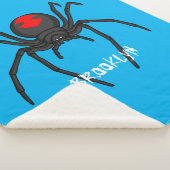 Couverture Sherpa Illustration d'araignée noire effrayante (3/4)