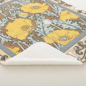 Couverture Sherpa illustration d'art pavot fleur jaune (3/4)