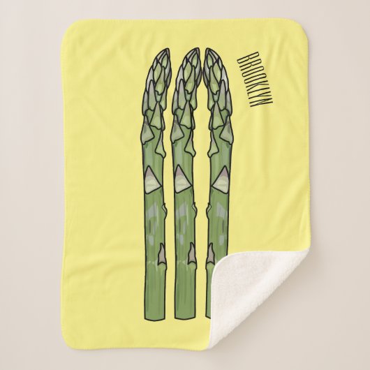 Couverture Sherpa Illustration d'Asparagus (Devant)