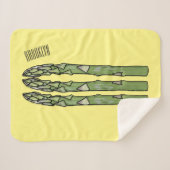 Couverture Sherpa Illustration d'Asparagus (Devant (Horizontal))