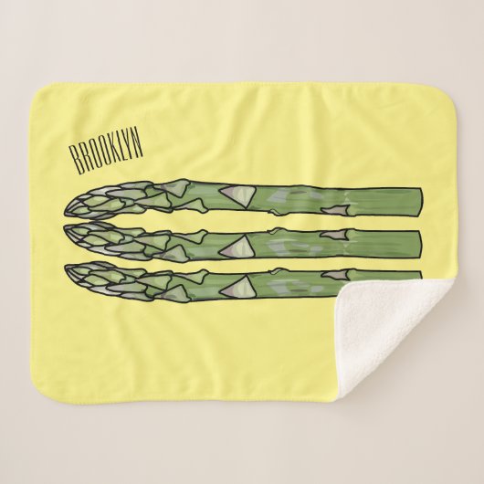 Couverture Sherpa Illustration d'Asparagus (Devant (Horizontal))