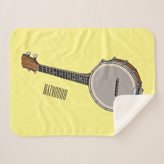 Couverture Sherpa Illustration de Banjo (Devant (Horizontal))