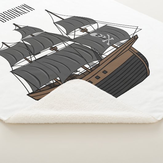 Couverture Sherpa Illustration de bateau pirate (3/4)