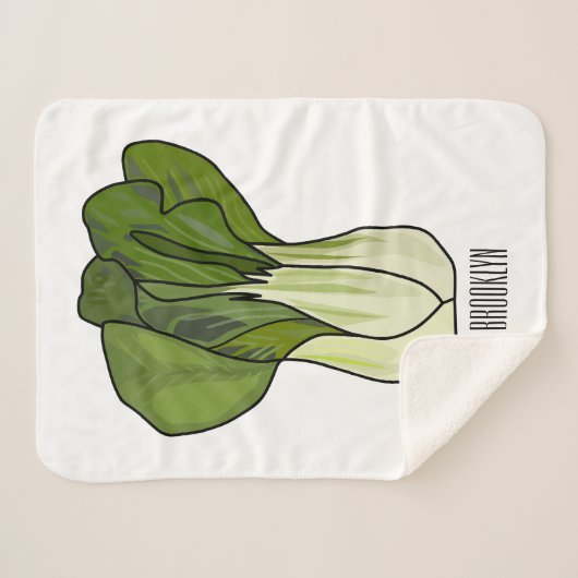 Couverture Sherpa Illustration de Bok choy (Devant (Horizontal))