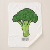 Couverture Sherpa Illustration de Broccoli (Devant)