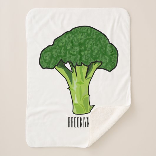 Couverture Sherpa Illustration de Broccoli (Devant)