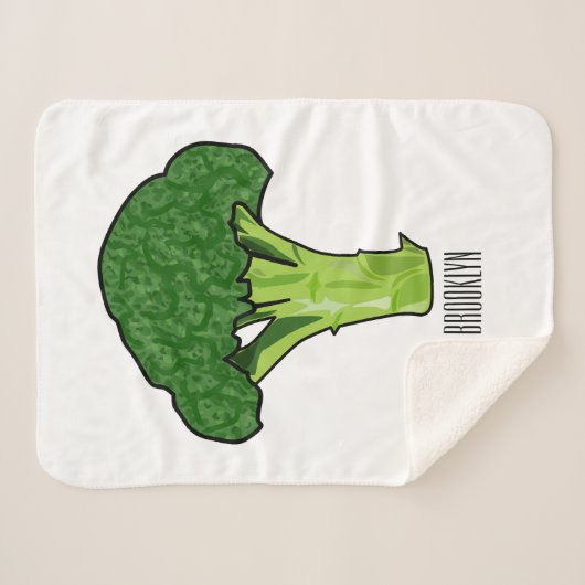 Couverture Sherpa Illustration de Broccoli (Devant (Horizontal))