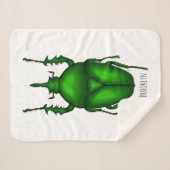 Couverture Sherpa Illustration de bug Mecynorhina torquata (Devant (Horizontal))
