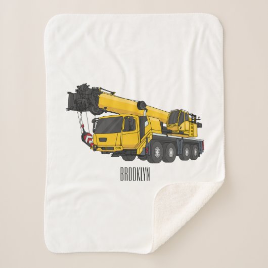 Couverture Sherpa Illustration de camion de grue (Devant)