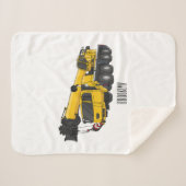 Couverture Sherpa Illustration de camion de grue (Devant (Horizontal))