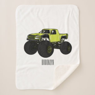 Couverture Sherpa Illustration de camion monstre