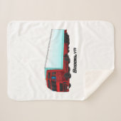 Couverture Sherpa Illustration de camion roumain (Devant (Horizontal))