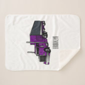 Couverture Sherpa Illustration de camion semi-remorque (Devant (Horizontal))
