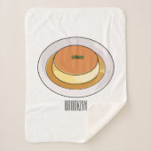 Couverture Sherpa Illustration de caramel de crème (Devant)