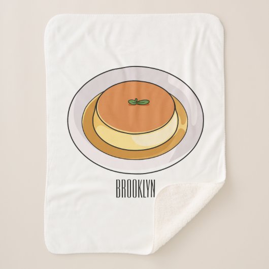 Couverture Sherpa Illustration de caramel de crème (Devant)