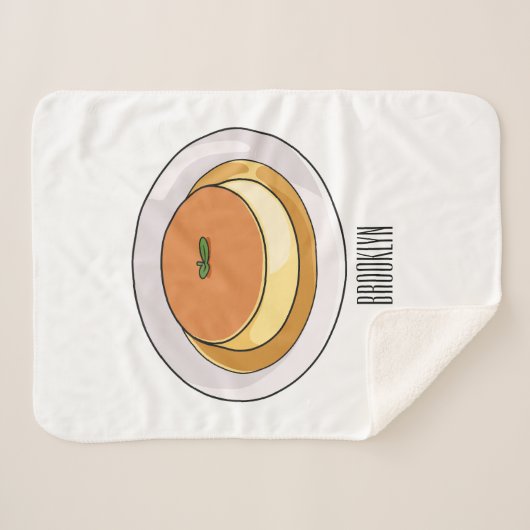 Couverture Sherpa Illustration de caramel de crème (Devant (Horizontal))