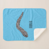 Couverture Sherpa Illustration de caricature de murène tachetée (Devant (Horizontal))