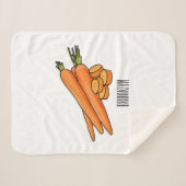 Couverture Sherpa Illustration de carotte (Devant (Horizontal))